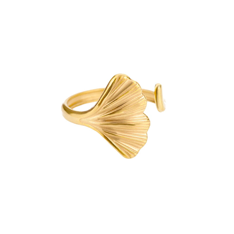 Vintage Ginkgo Leaf Rings For Women
