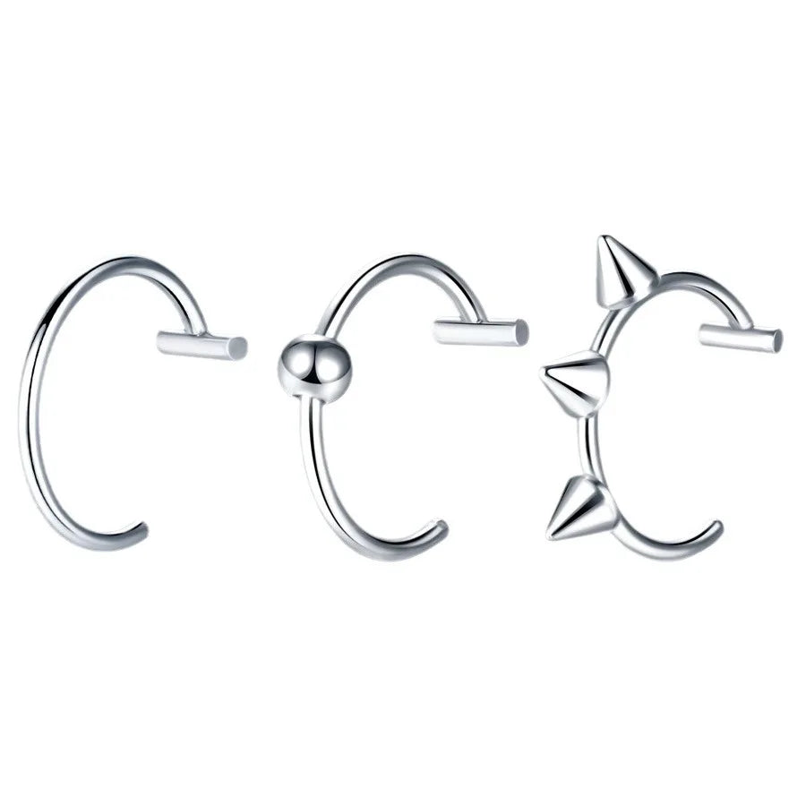 1Pc Stainless Steel Fake Nose Rings Hoops